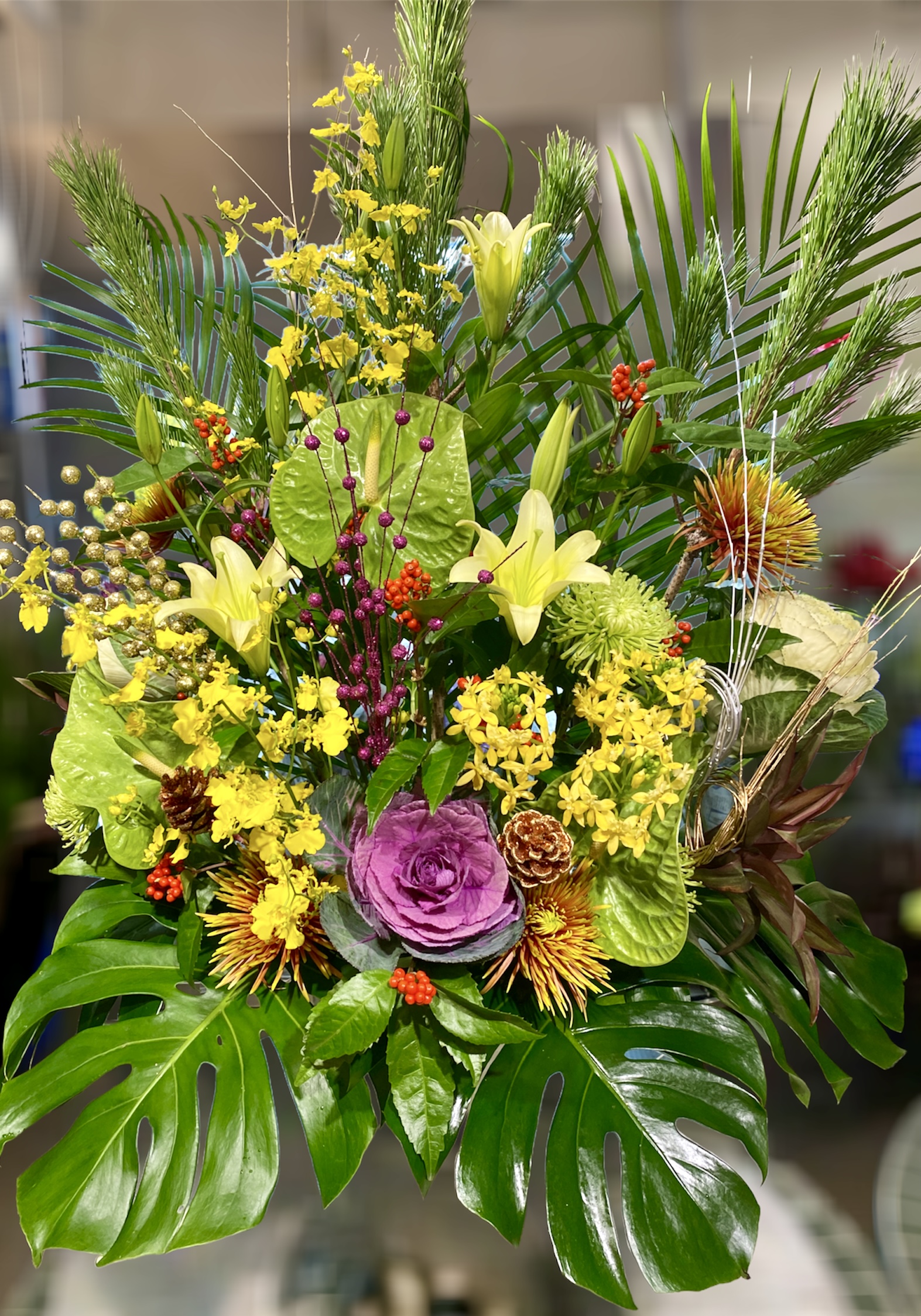 ✼ Kaorinページ ✼ お正月用のお花 葉牡丹 千両 レモン ✼ Kaorinページ ✼ お正月用のお花 葉牡丹 千両 レモン